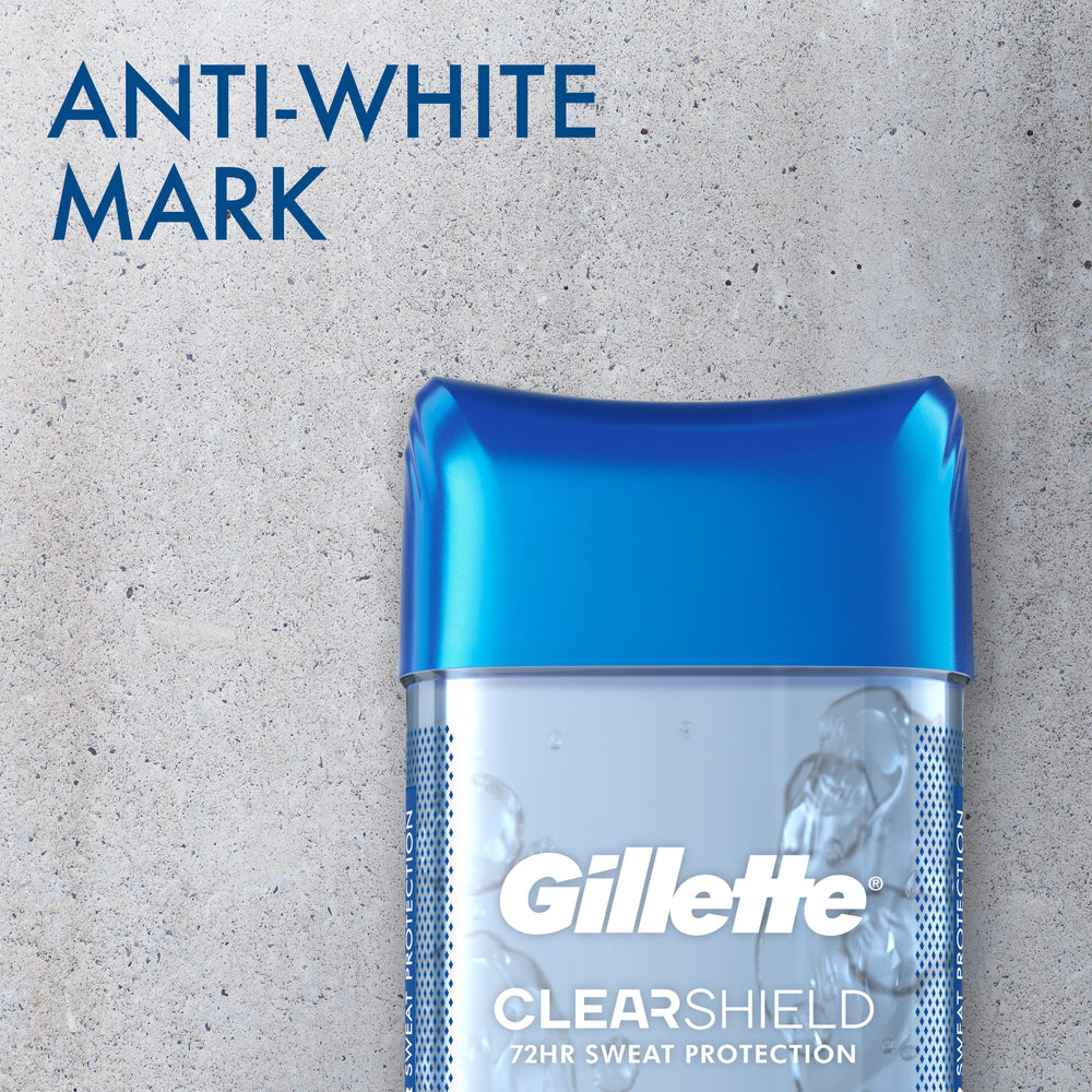 Pack de six Gillette Gel clair pratique et économique.
