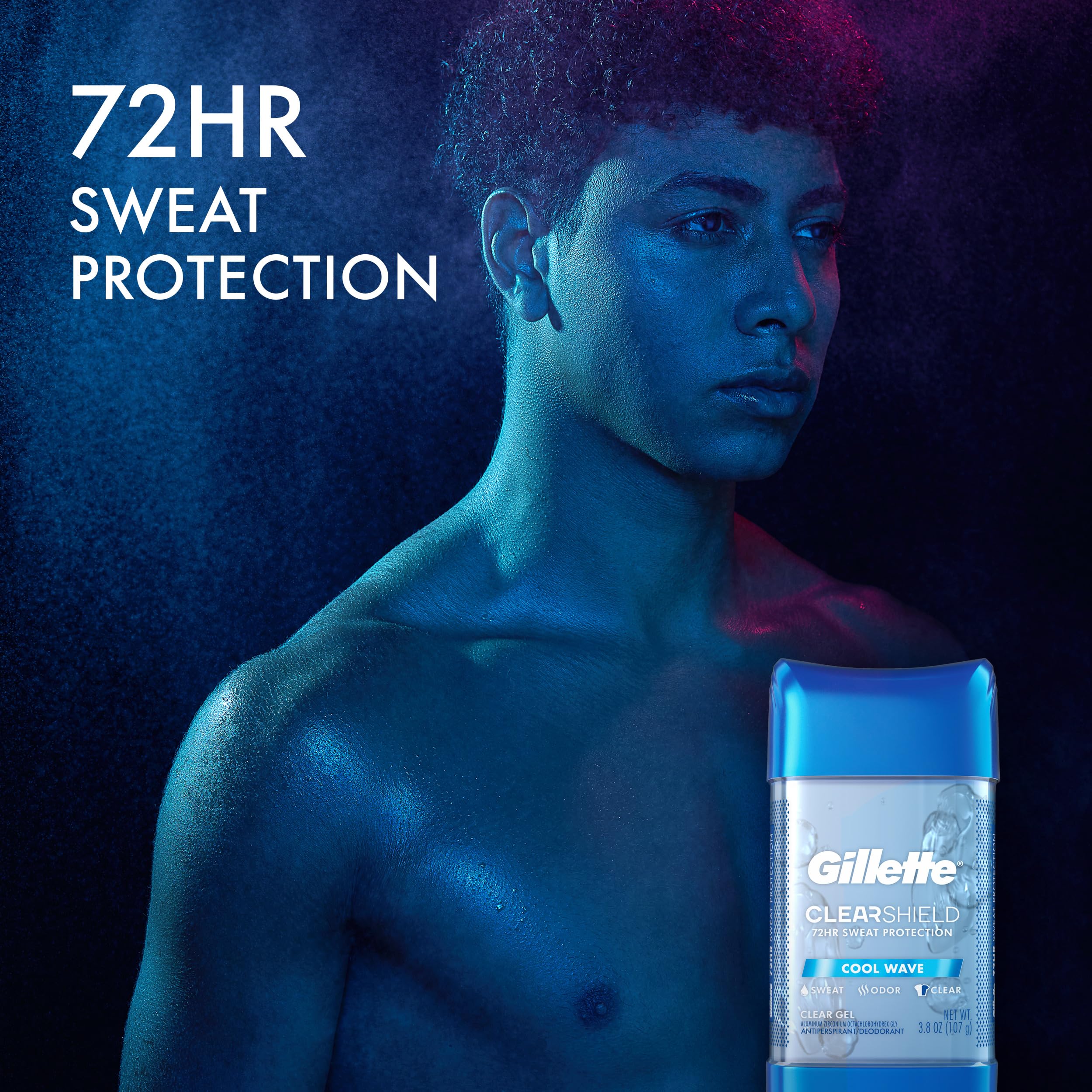 Gillette Gel clair offre une protection invisible et durable sur la peau.