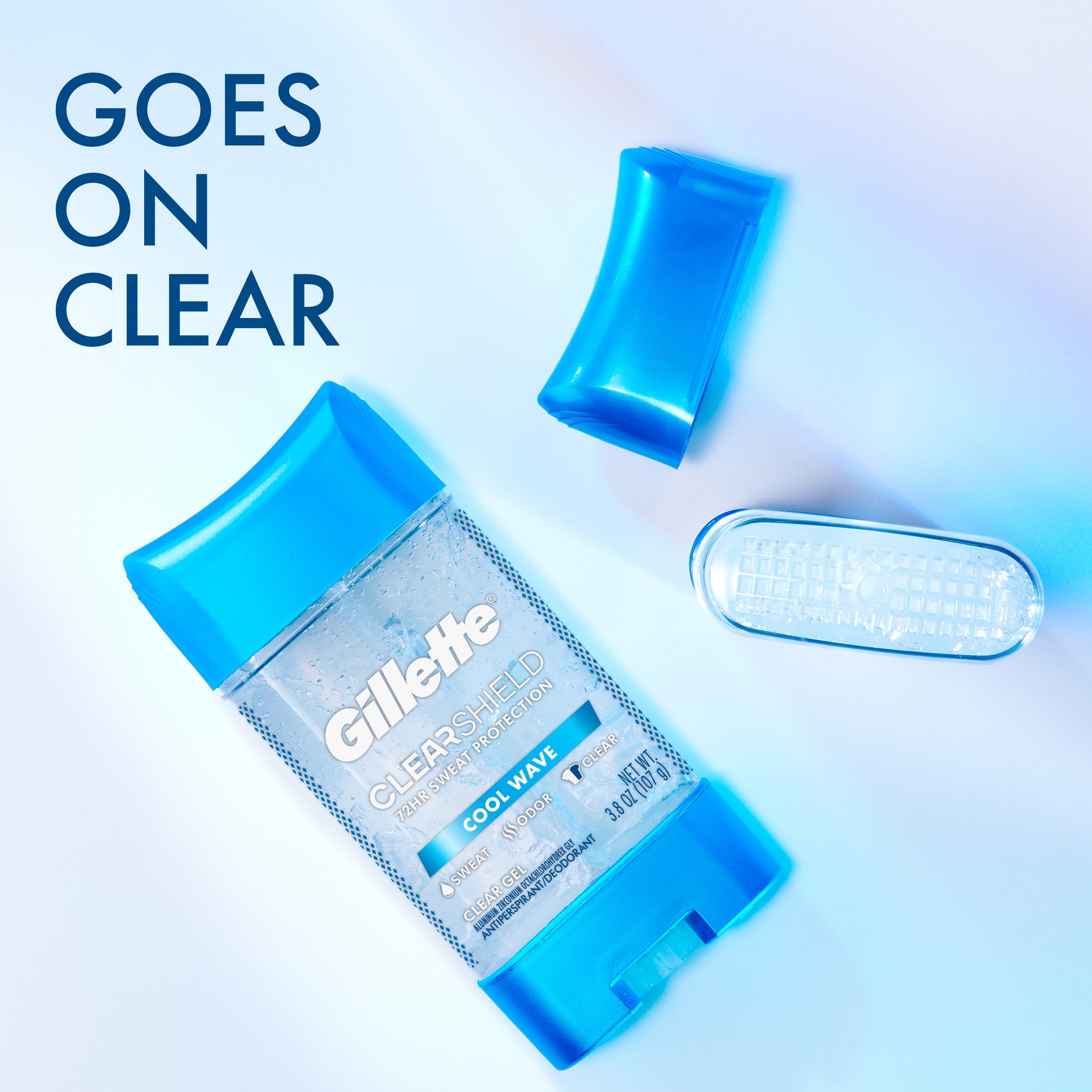Gillette Gel clair garantit une application rapide et sans traces.