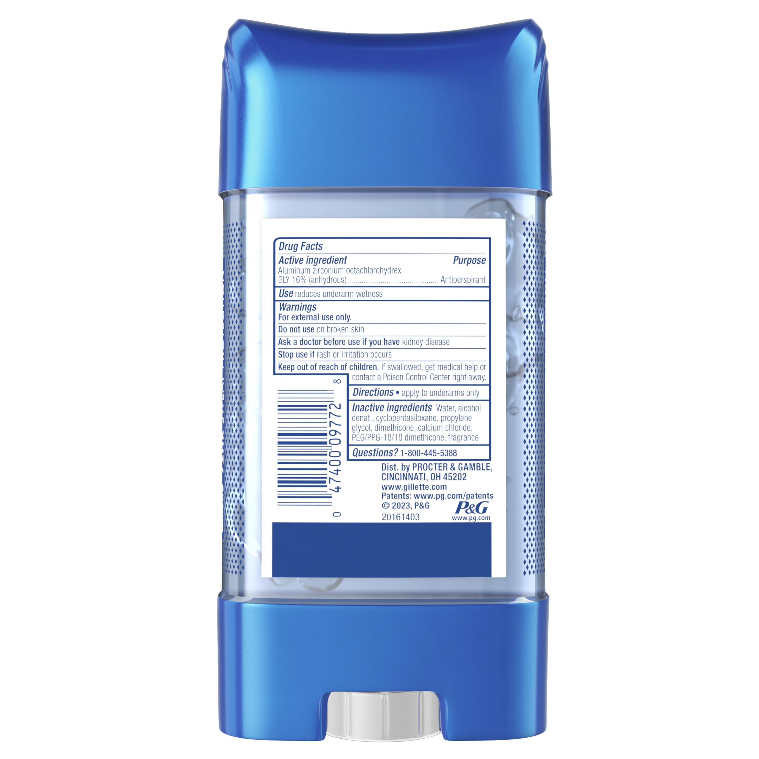 Gillette Gel clair offre une utilisation quotidienne facile avec protection invisible.