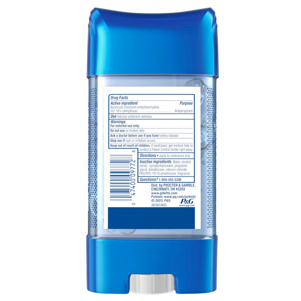 Gillette Gel clair offre une utilisation quotidienne facile avec protection invisible.