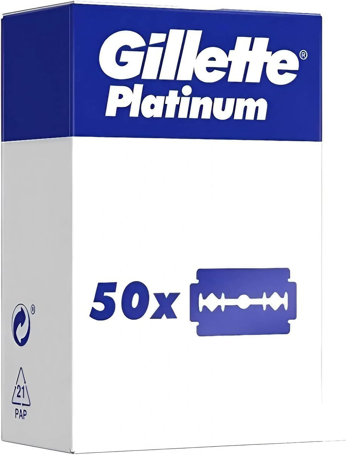 Lames Gillette Double Edge Platinum dans une boîte, précision et douceur à chaque rasage.