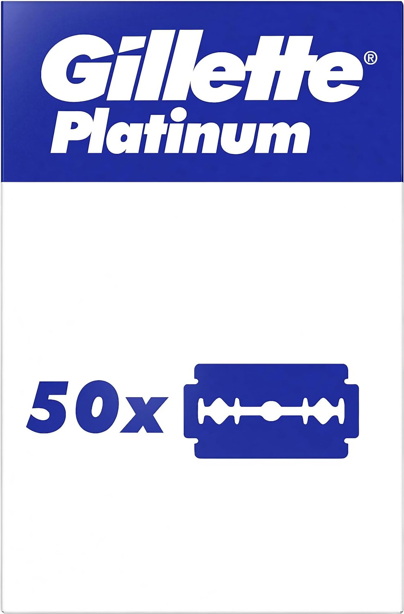 Détail de lames platine Gillette pour un rasage net et efficace.