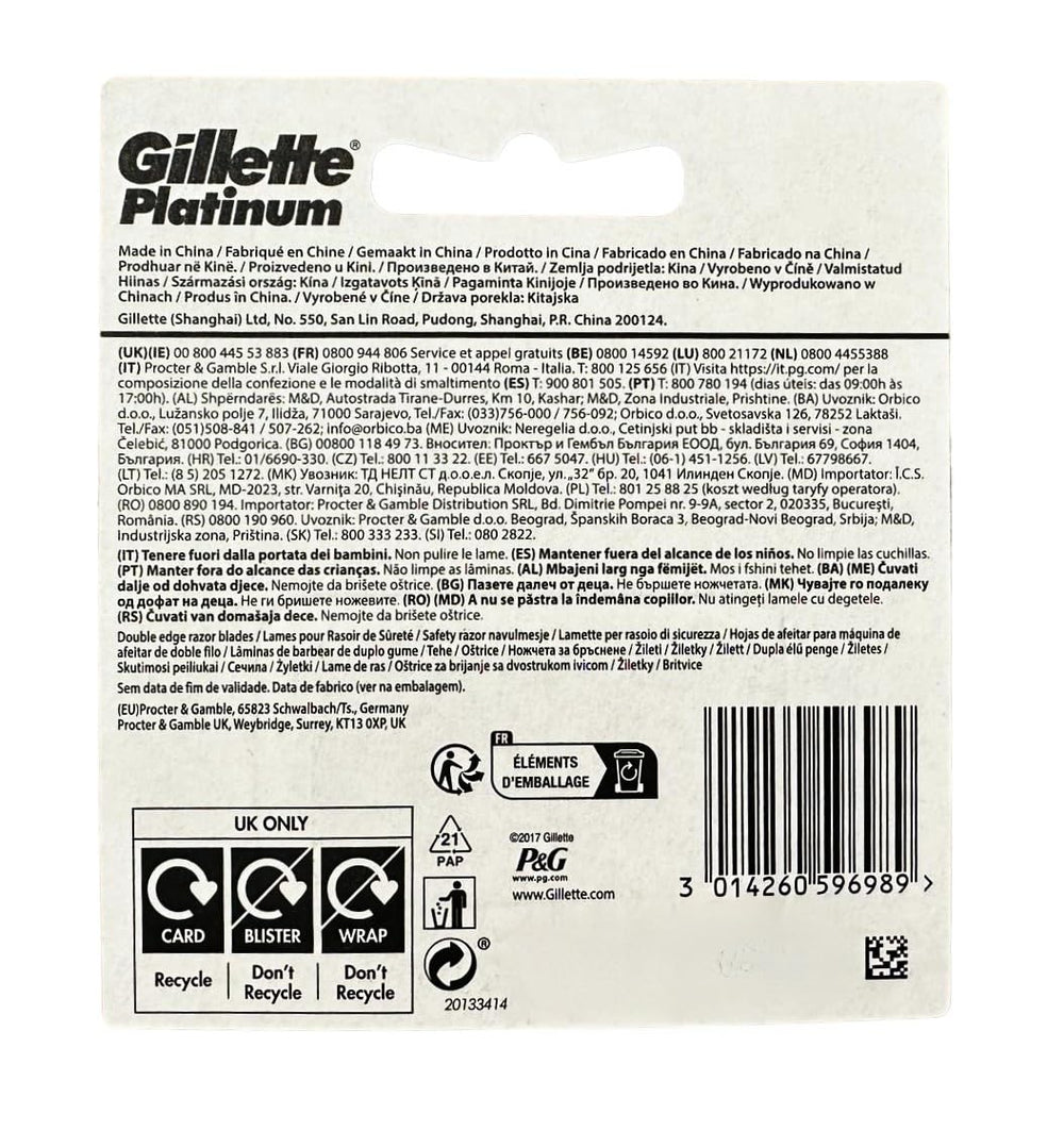 Utilisation quotidienne des lames Gillette pour un rasage régulier.