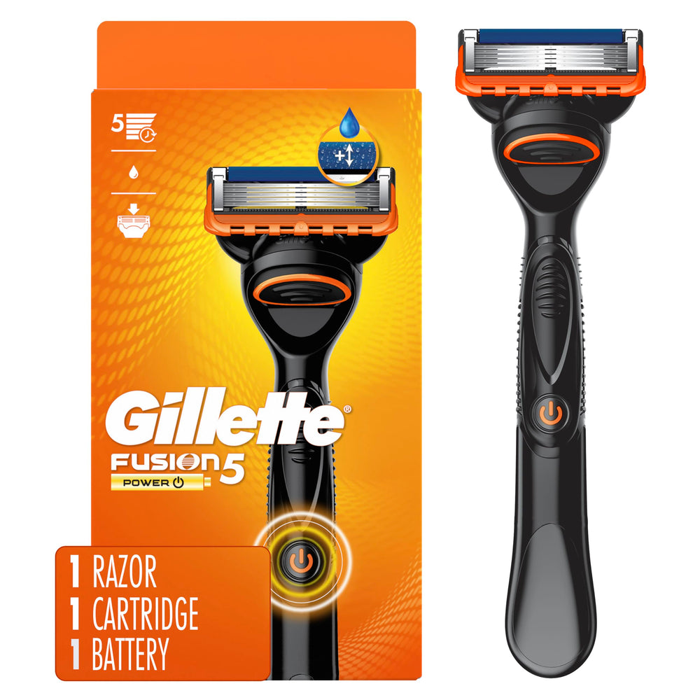 Le manche Gillette Fusion5 Power offre une prise en main confortable pour un rasage précis.