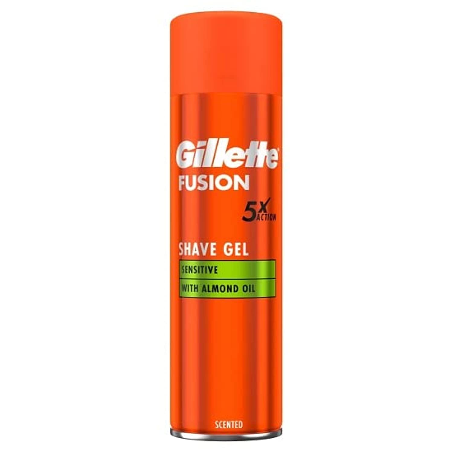 Gillette Fusion5 Ultra Sensitive Gel – bouteille 200 ml pour rasage doux et confortable.