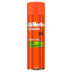 Gillette Fusion5 Ultra Sensitive Gel – bouteille 200 ml pour rasage doux et confortable.