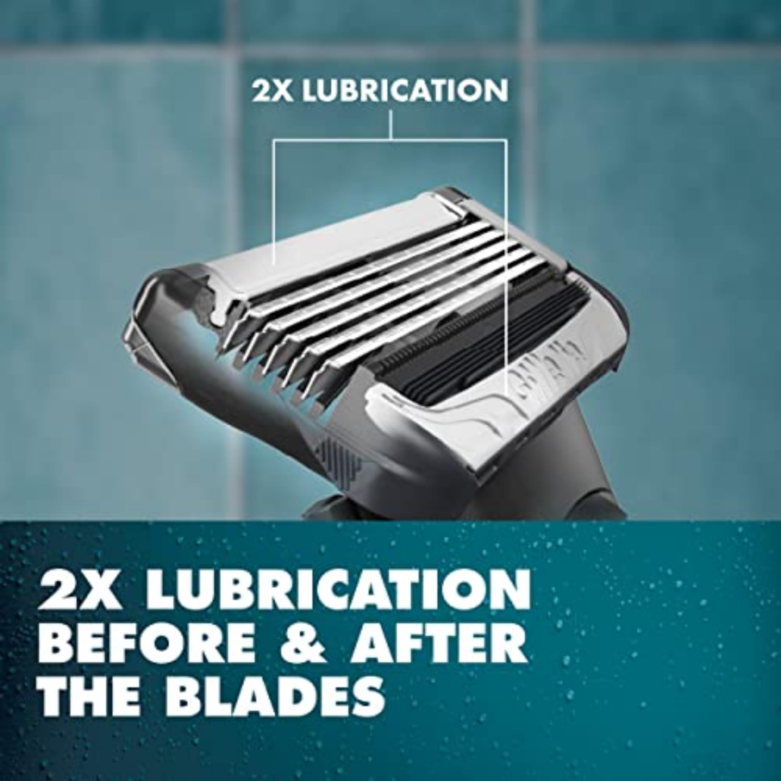 Lubrification double-face avant et après les lames