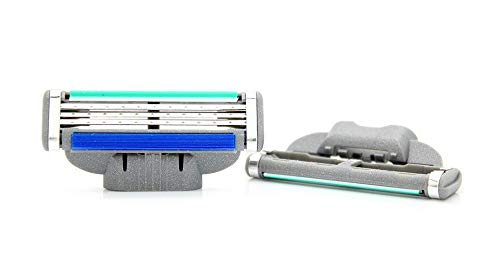 Gillette Mach 3 Turbo emballage et cartouches montrant la compatibilité universelle.