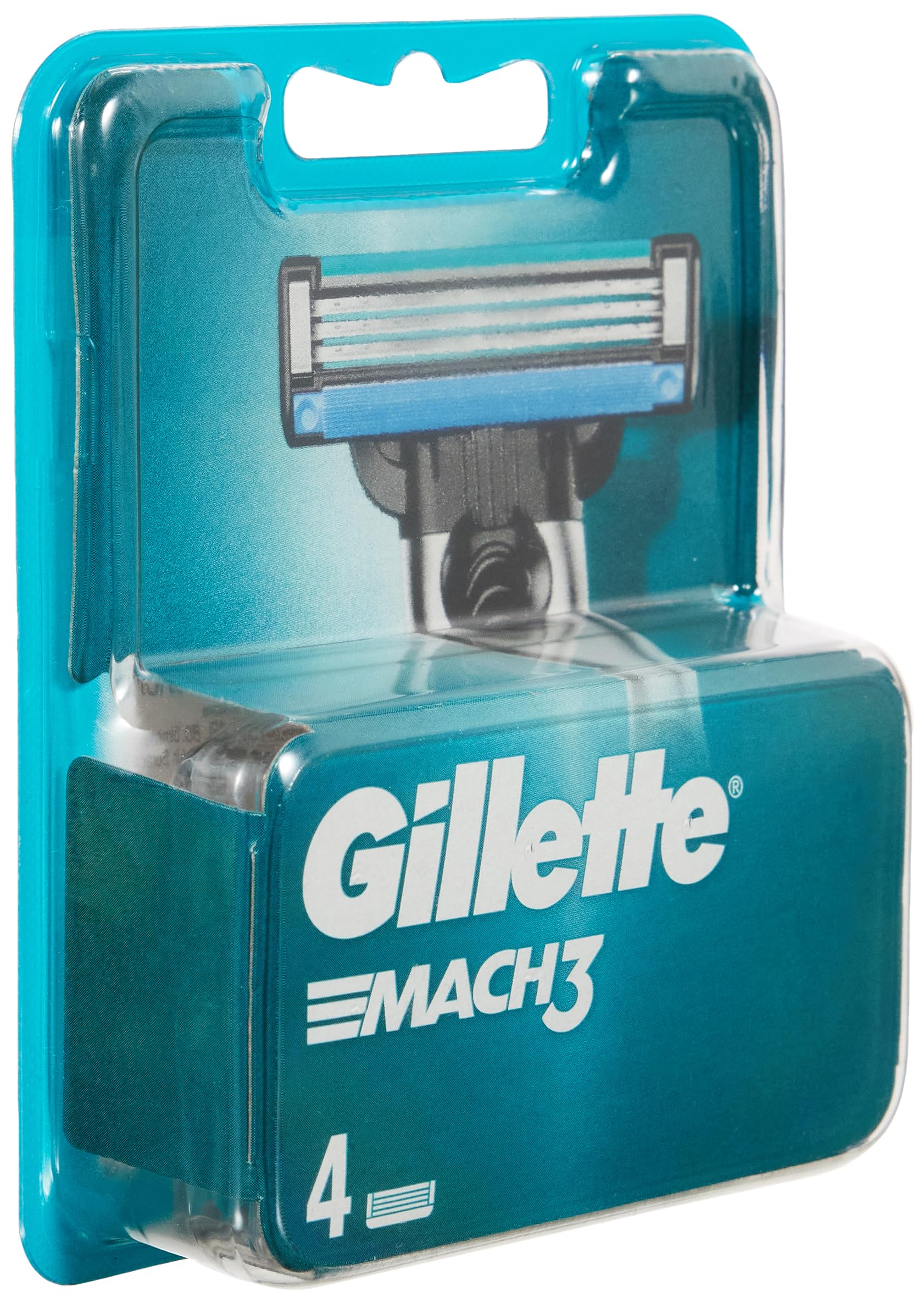 Gillette Mach3 cartouche ouverte pour rinçage facile et rapide.
