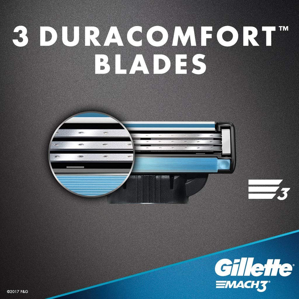 Gillette Mach3 cartouches avec meilleure valeur sur l’emballage.