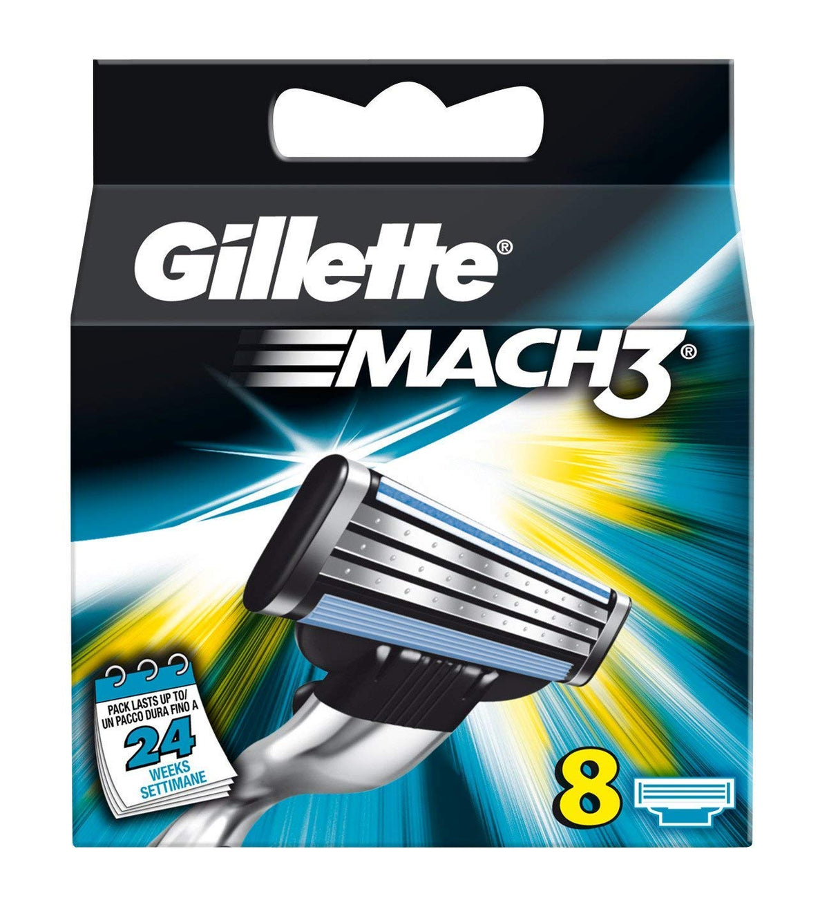 Gillette Mach3: lames plus fortes pour une coupe nette et durable.