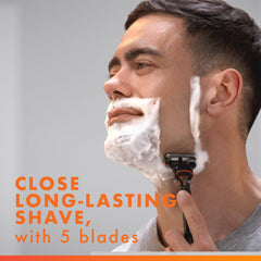 Gillette Mach3 refills – micro fins doux préparent la peau au rasage.