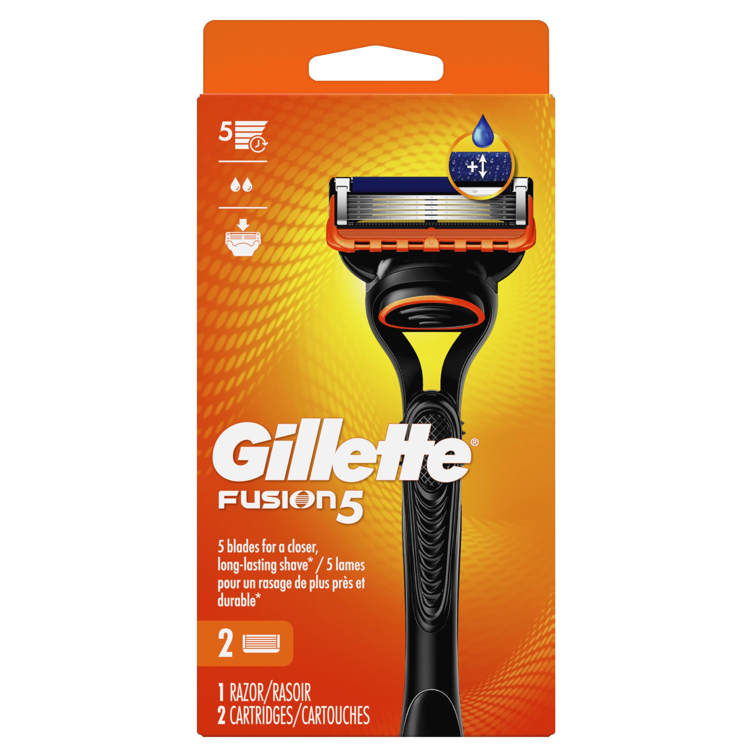 Gillette Mach3 refills rinçage facile pour maintenance simple des lames.