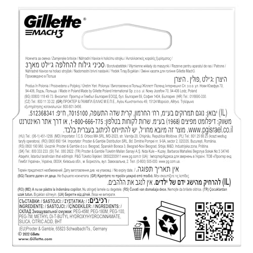 Gillette Mach3 utilisation quotidienne avec confort et précision.