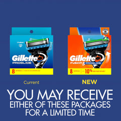 Gillette ProGlide : bandes lubrifiantes améliorées assurant une glisse douce.
