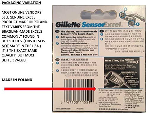 Gillette Sensor Excel cartouche Confort premier plan — confort et précision.