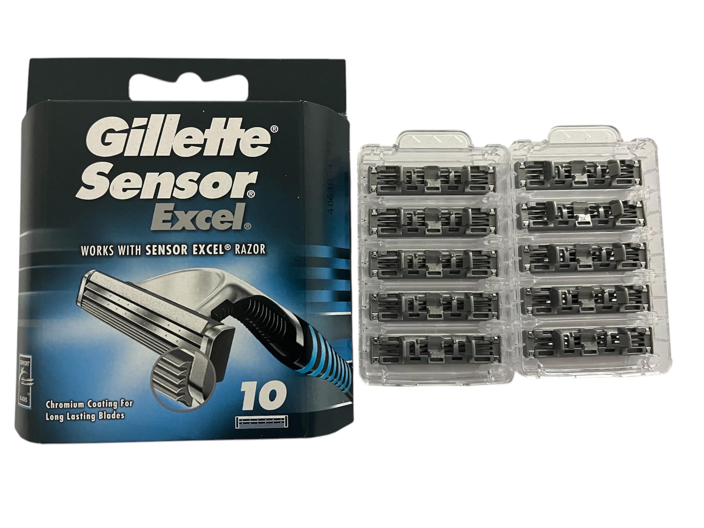 Gillette Sensor Excel, emballages variés selon le pays, qualité fiable.