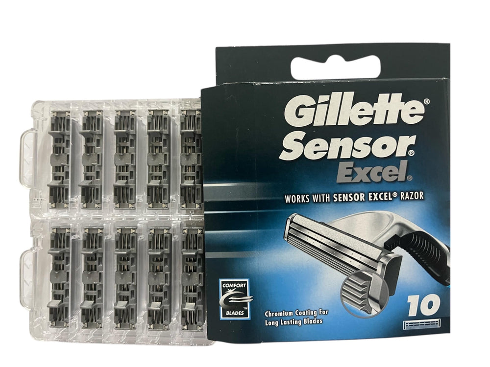 Gillette Sensor Excel, tête de rasage petite pour un accès précis.