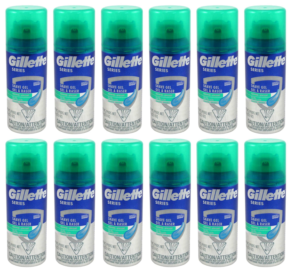 Gillette Series gel rasage Aloe Vera pour peau sensible, glisse douce et hydratation