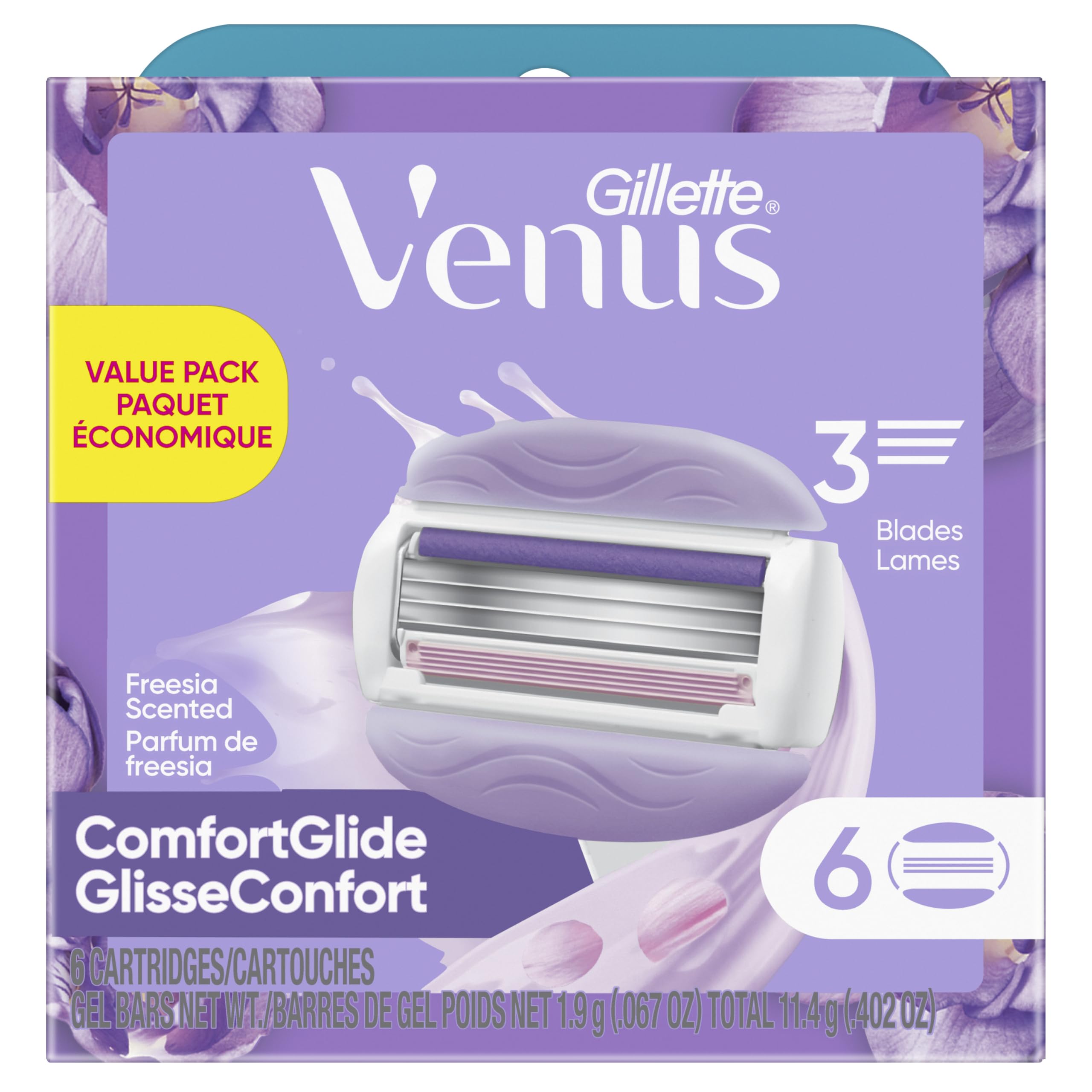 Rasage quotidien fluide et confortable avec les recharges.