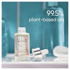 Texture légère de l'huile Gillette Venus pour une application douce.