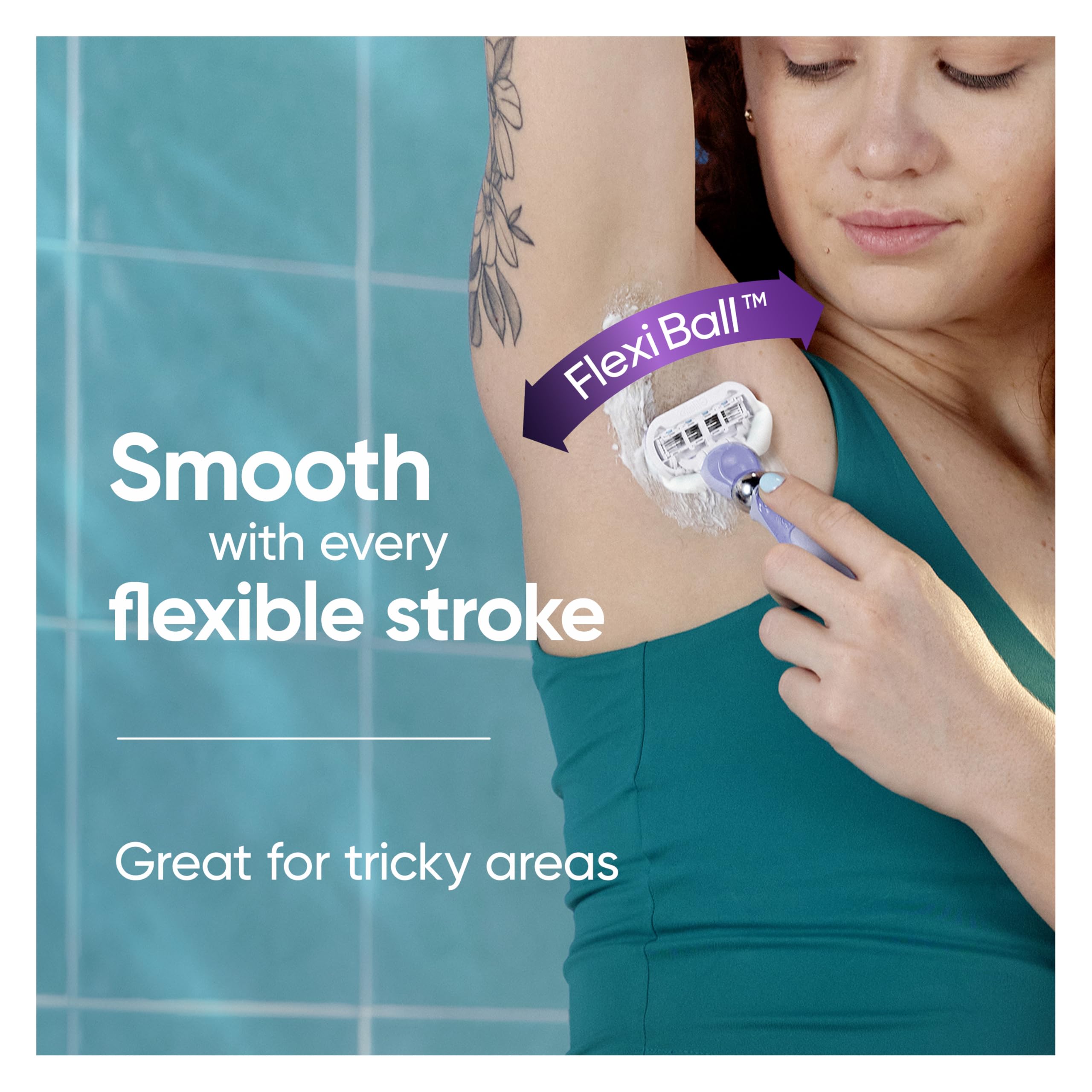Gillette Venus micropeigne-guide-poils dirige les poils vers les lames