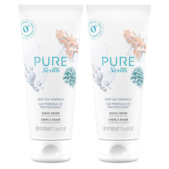 Gillette Venus Pure Crème de rasage minéraux marins pour une peau hydratée et douce.