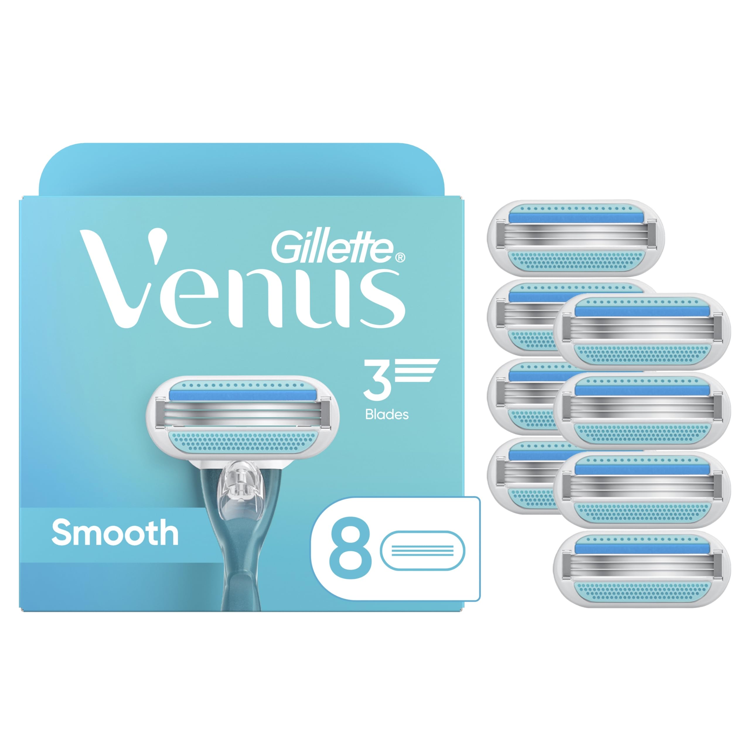 Recharge Gillette Venus Smooth à 3 lames pour un rasage rapide et efficace