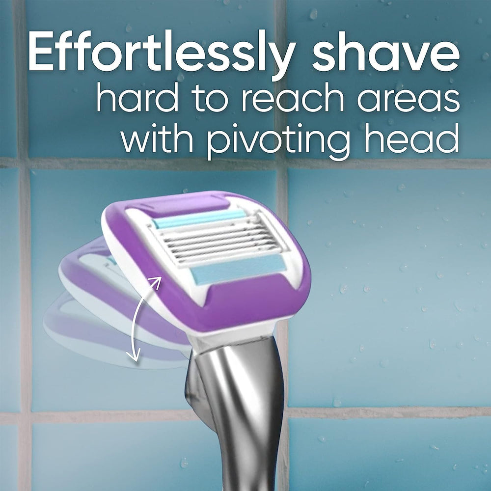 Gillette Venus Swirl microFine comb guide les poils vers les lames.