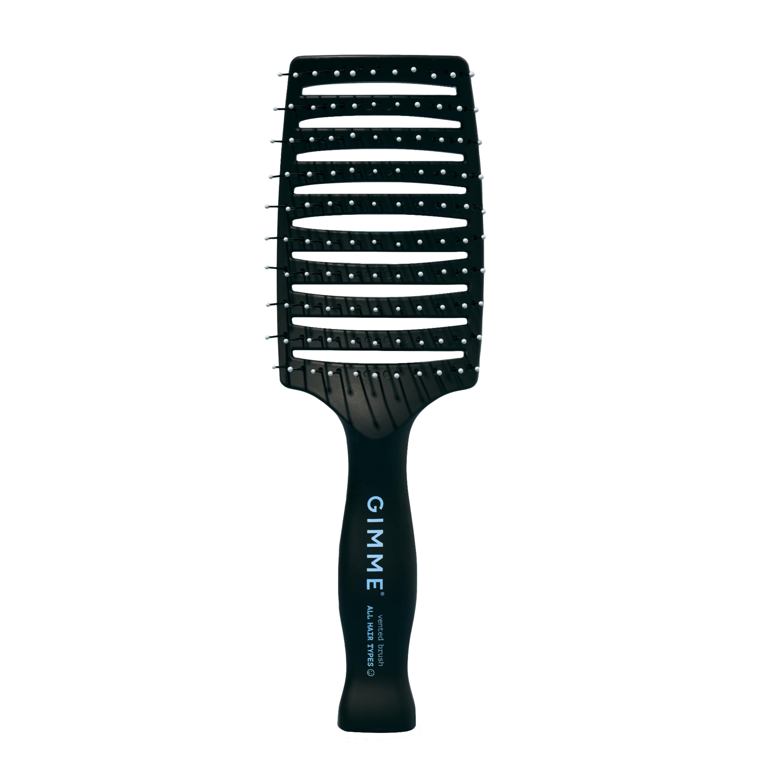 Brosse démêlante GIMME Beauté avec ventilation pour démêler sans tirer.