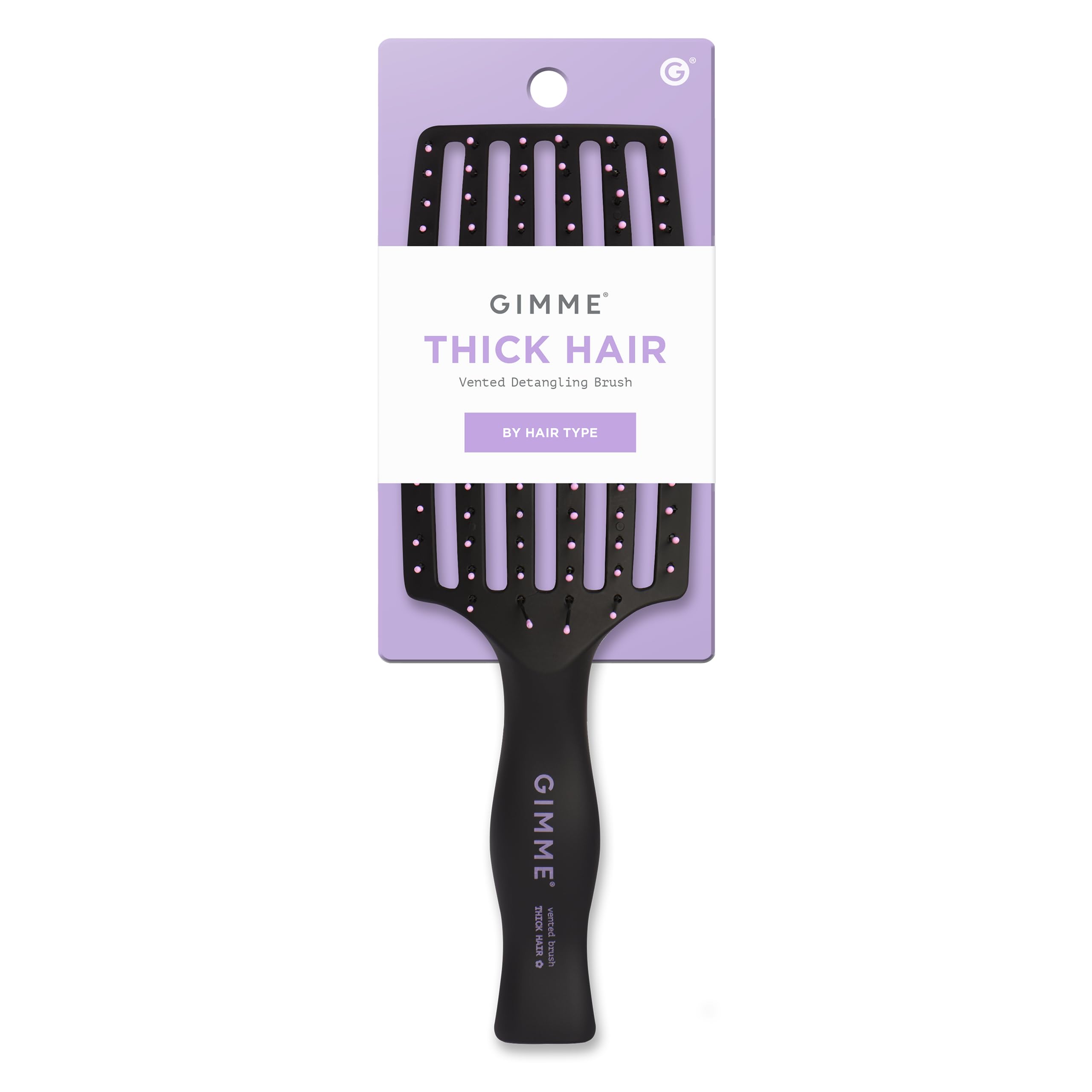 Brosse GIMME BEAUTÉ Démêlage Ventilé, démêle en douceur et accélère le séchage.