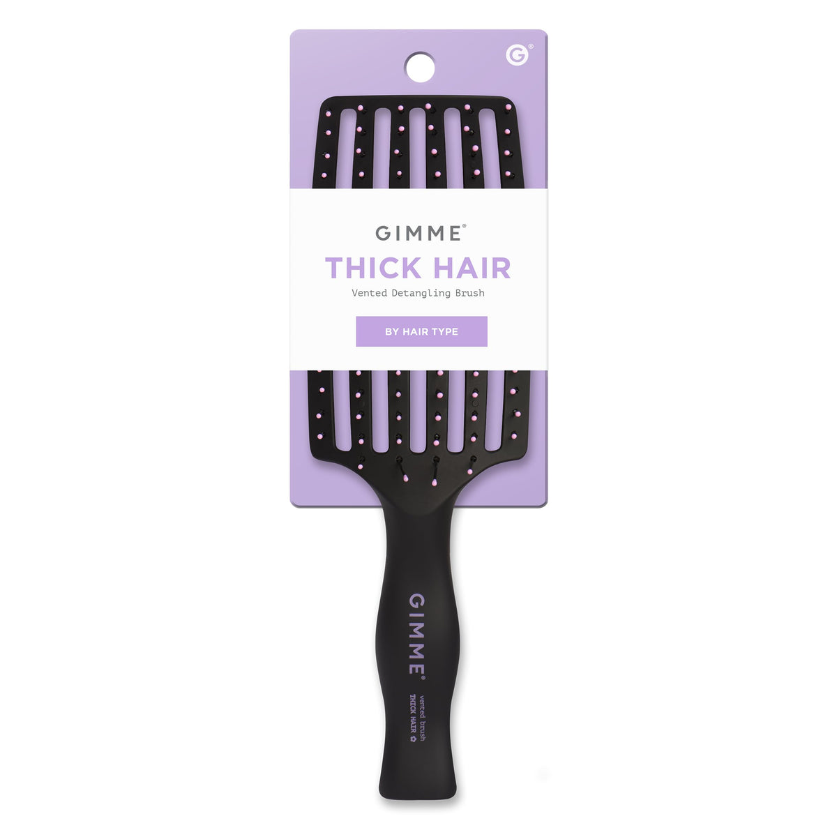 Brosse GIMME BEAUTÉ Démêlage Ventilé, démêle en douceur et accélère le séchage.