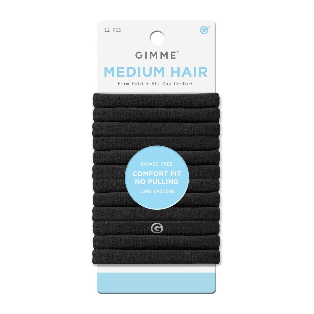 Gimme Beauty bandes-cheveux seamless noir: maintien confortable sans traces.