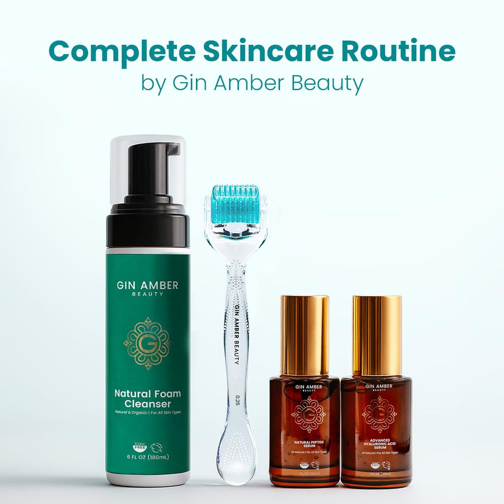 Gin Amber Beauty Derma Roller – roulement lisse pour peau rafraîchie et uniformisée.