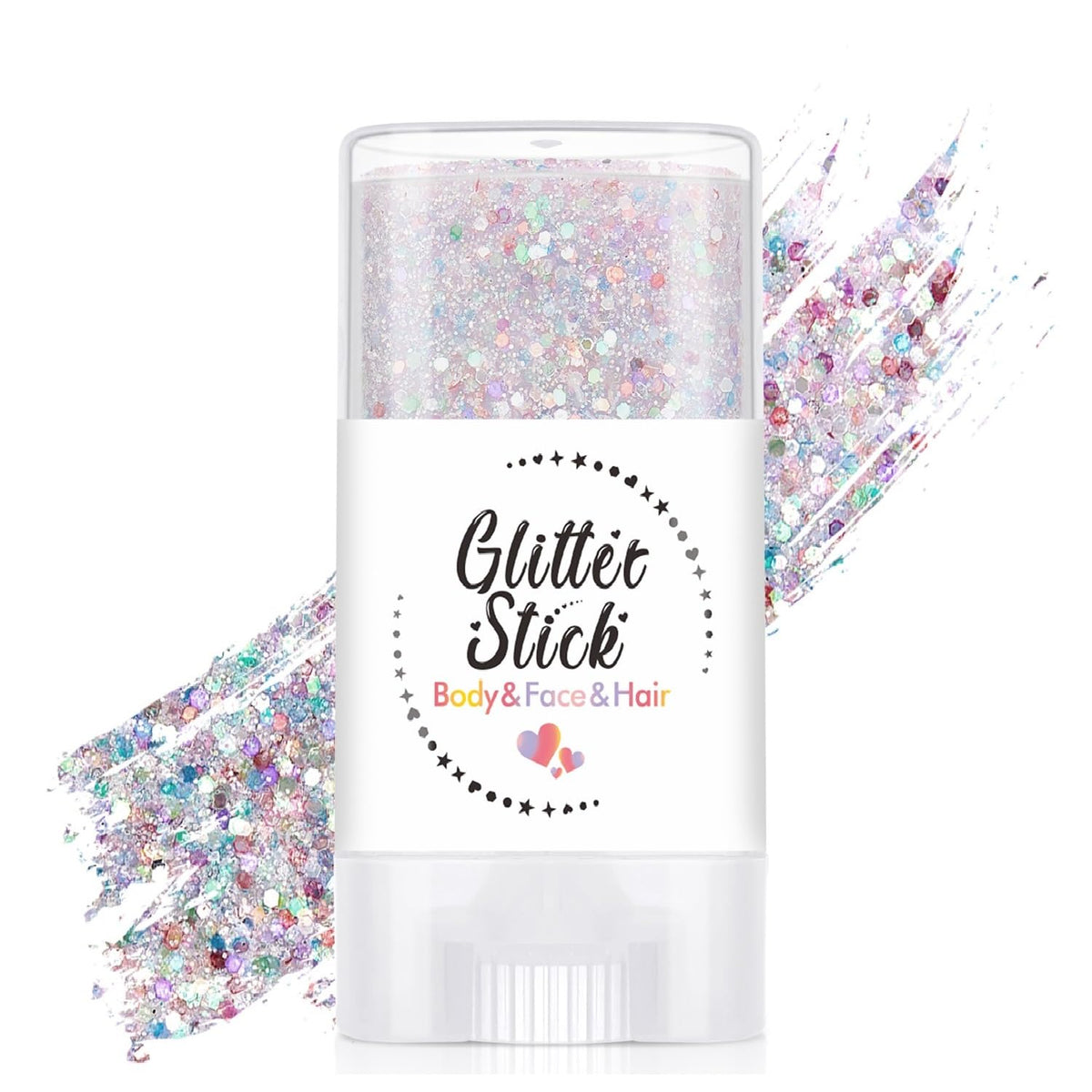 Ginaday stick paillettes corps holographiques pour un éclat festival durable.