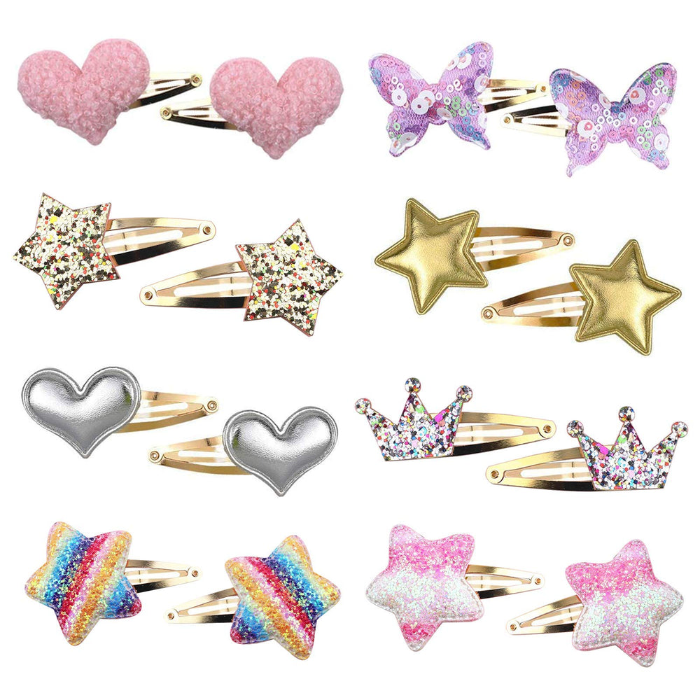 Gingbiss clip étoile métal, accessoire brillant pour cheveux des filles, parfait pour looks festifs.