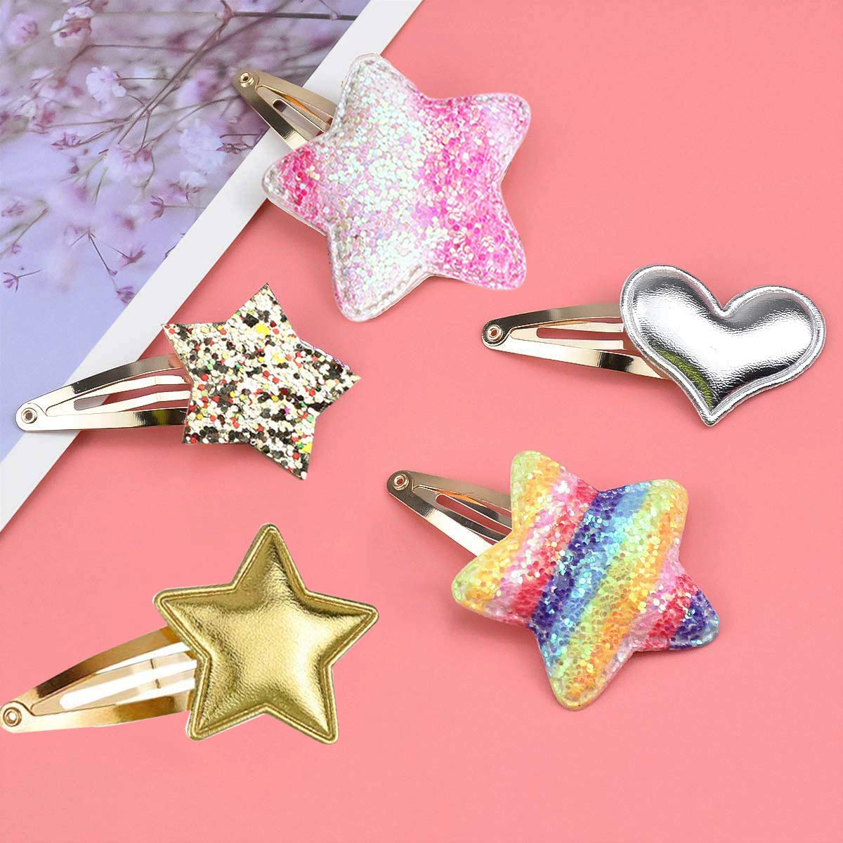 Gingbiss clip tissu et strass, détail délicat pour tenues festives.