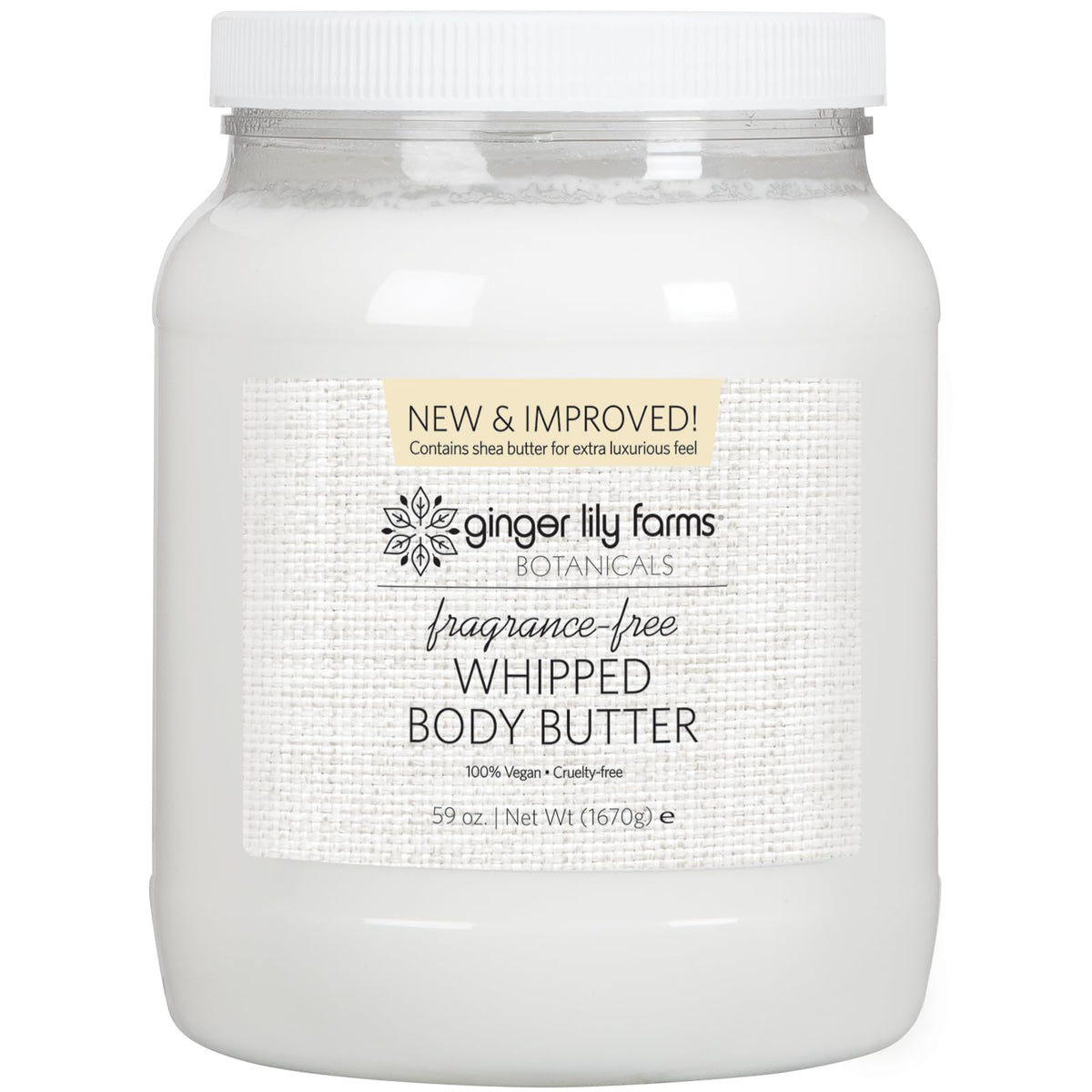 Ginger Lily Farms Beurre corporel fouetté – texture veloutée procurant une hydratation rapide