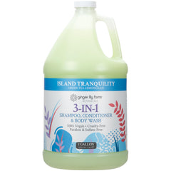 Ginger Lily Farms Ile Tranquillite: bouteille 3-en-1 nettoie cheveux et peau en douceur.