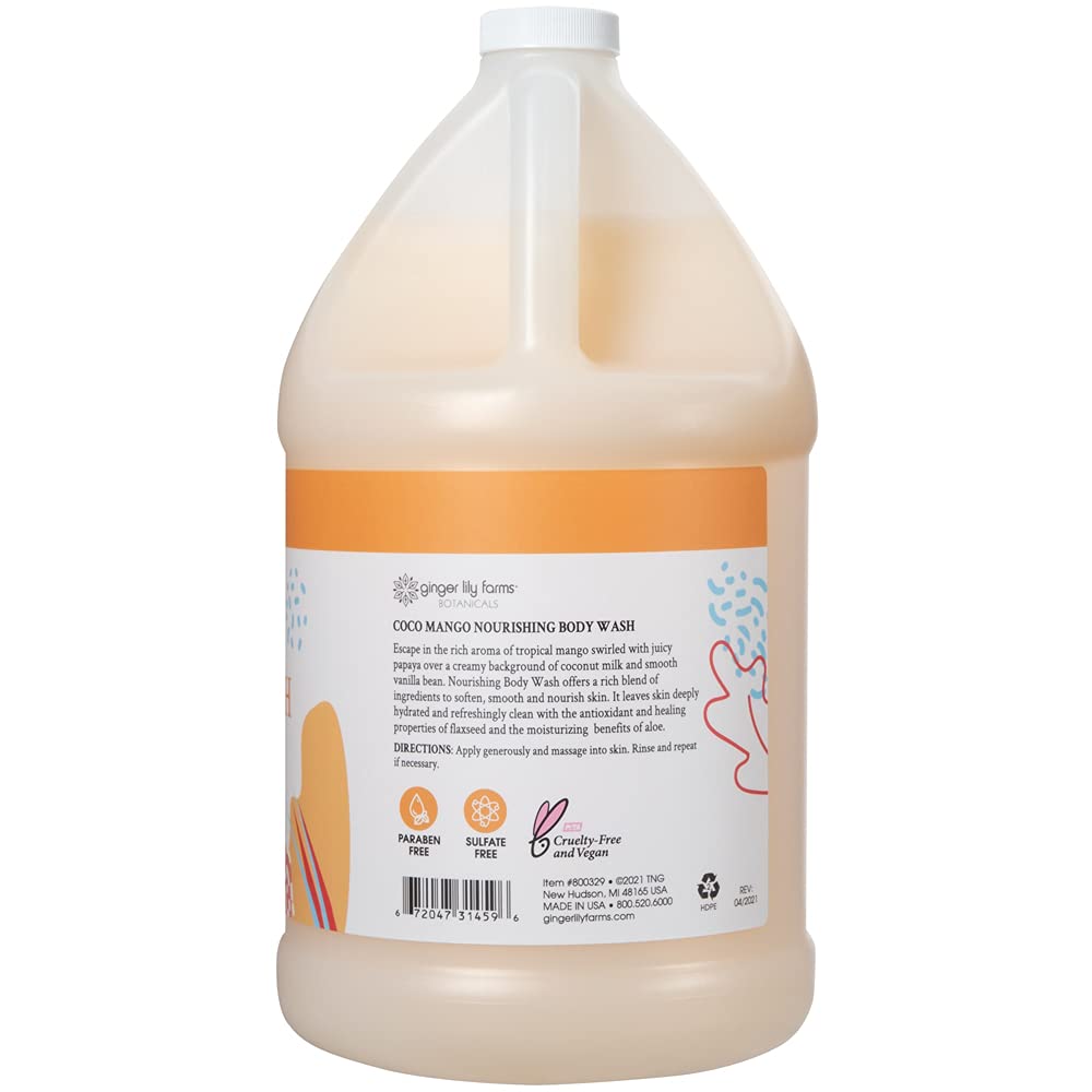 Ginger Lily Farms Botanicals Coco Mango – arôme tropical pour une expérience spa à domicile.