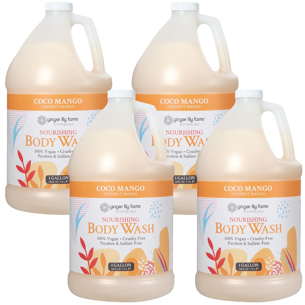Ginger Lily Farms Botanicals Coco Mango – douche-nourrissant pour peau douce et hydratée.