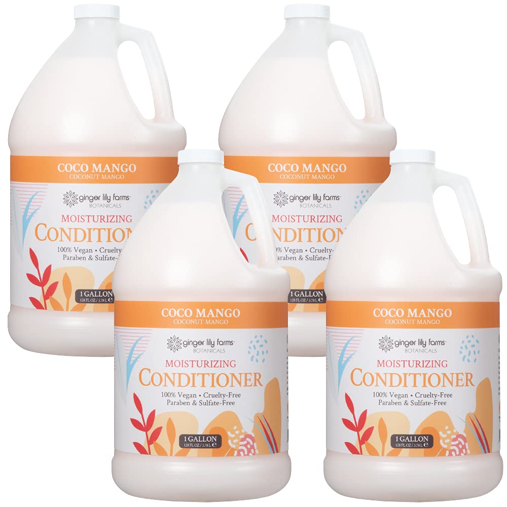 Conditionneur Coco Mangue de Ginger Lily Farms Botanicals pour cheveux secs.
