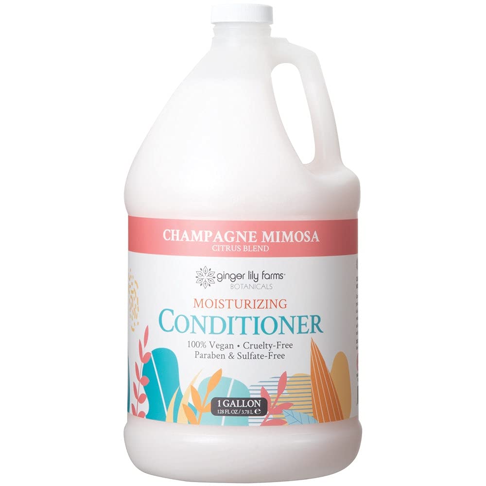 Conditionneur hydratant Ginger Lily Farms Botanicals dans sa bouteille, pour cheveux secs
