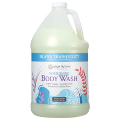 Bouteille Ginger Lily Farms Botanicals Nourrissante Tranquillité des Îles, parfum apaisant et hydratant.
