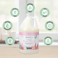Format réapprovisionnement 1-Gallon Ginger Lily Farms Botanicals, idéal pour gymnases et spas.