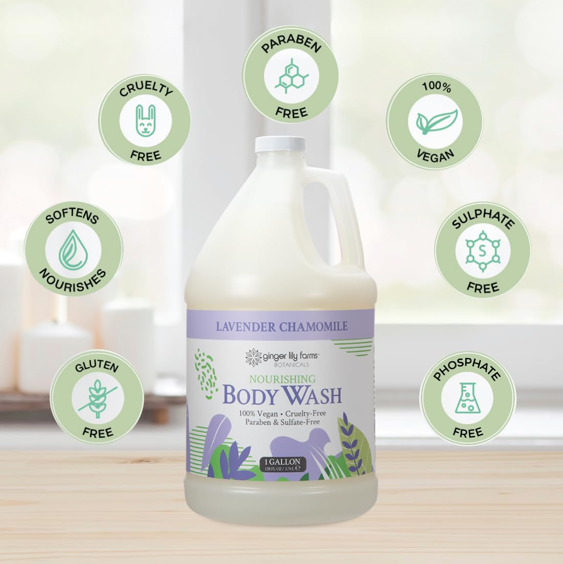 Formule naturelle sans parabènes ni gluten, Ginger Lily Farms Botanicals.