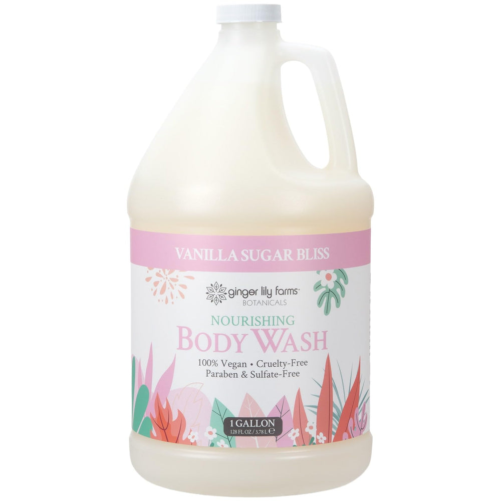 Gel Douche Nourrissant Ginger Lily Farms Botanicals Vanille Sucre, hydratant et délicat pour la peau.