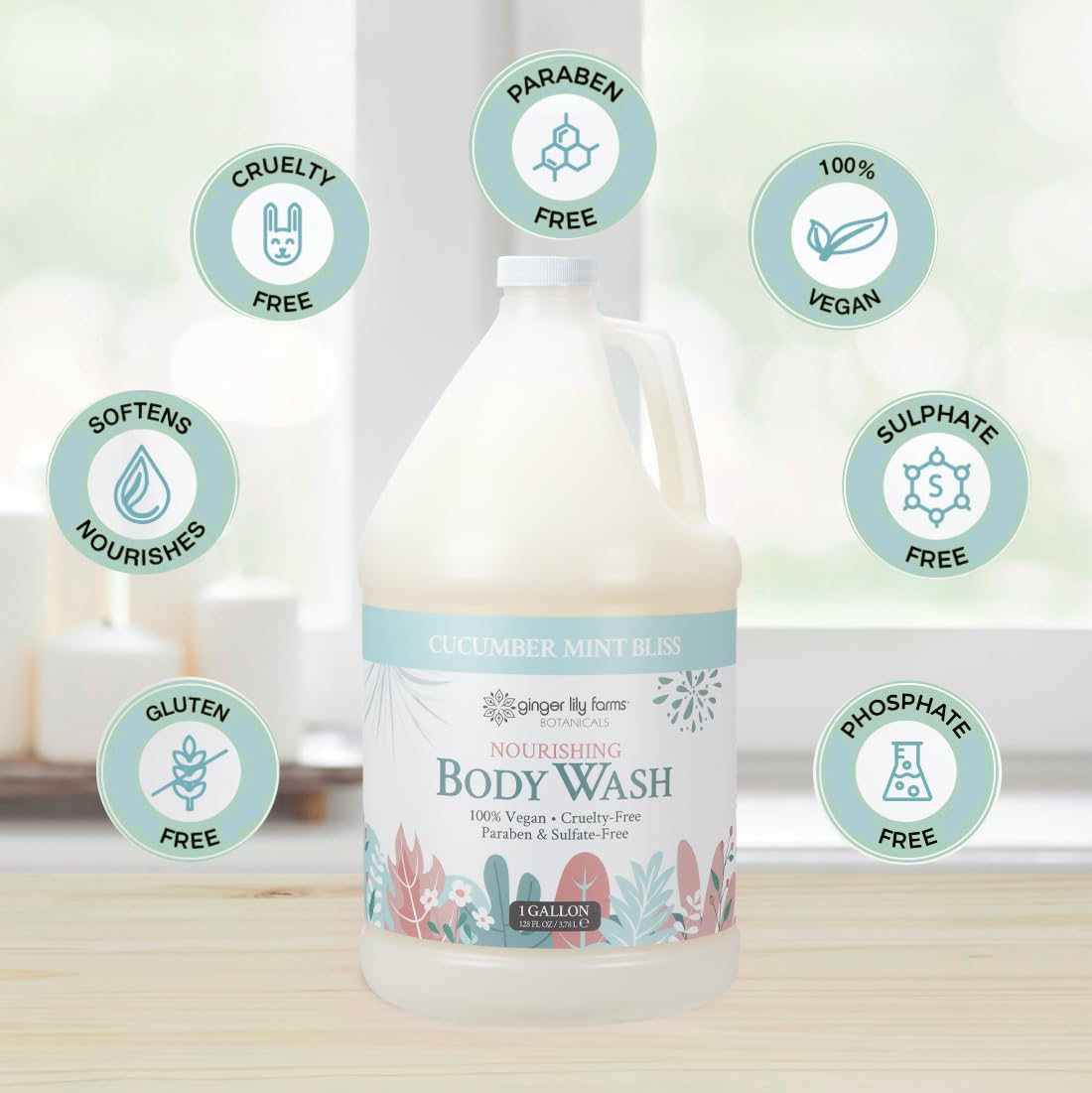 Ingrédients naturels Ginger Lily Farms Botanicals: soin sans parabènes et sulfates.