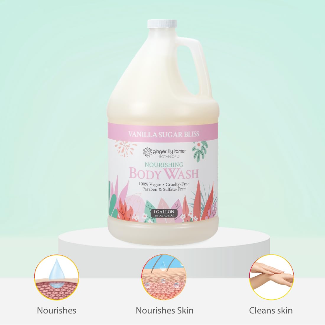 Ingrédients Naturels Ginger Lily Farms Botanicals, hydratants et doux.